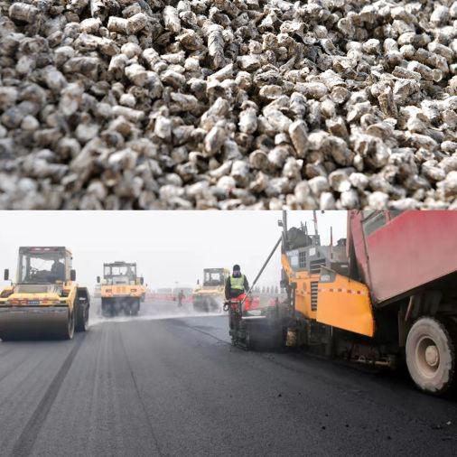 para partículas de fibra de lignina para manutenção de estradas