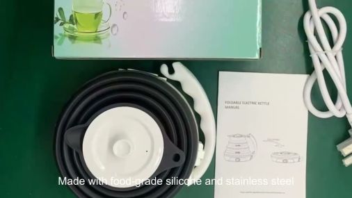 chaleira de viagem melhor melhor fornecedor da China, fábricas de chaleira de viagem de silicone de dupla voltagem, fabricantes de chaleira dobrável amazon