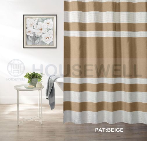 Printed 100% Polyester Shower Curtain with rustproof grommets, Water proof, Mildew Resistant